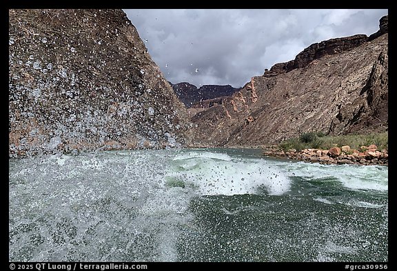 Water splash and waves, Crystal Rapids. Grand Canyon National Park (color)