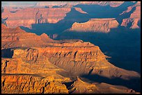 Ridges at sunrise from Moran Point. Grand Canyon National Park ( color)