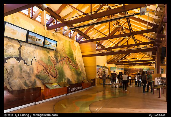 Inside main visitor center. Grand Canyon National Park (color)