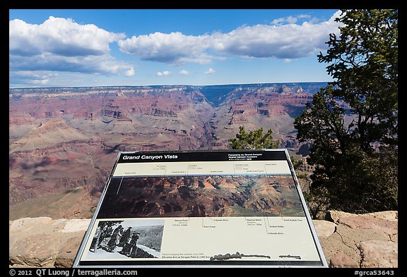 Iinterpretive sign, Mather Point. Grand Canyon National Park (color)