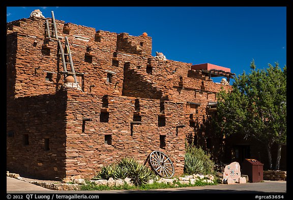 Hopi House in pueblo style. Grand Canyon National Park (color)