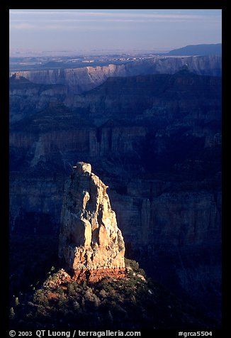 Mount Hayden from Point Imperial, late afternoon. Grand Canyon National Park (color)