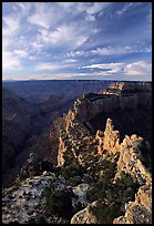 Wotan's Throne seen from Cape Royal, early morning. Grand Canyon National Park ( color)