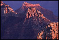 Towers seen from Point Sublime, sunset. Grand Canyon National Park ( color)