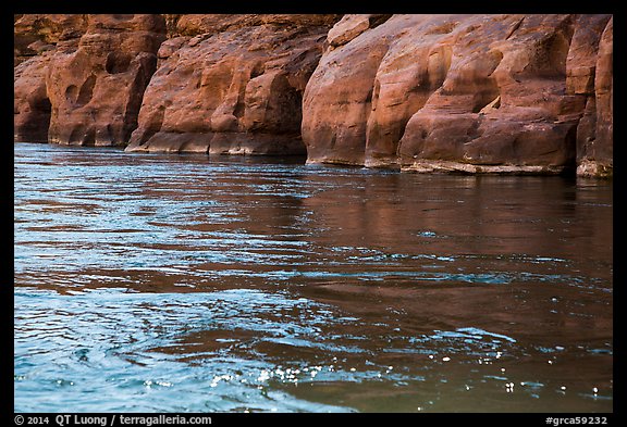 Sandstone and Colorodo River. Grand Canyon National Park, Arizona, USA.
