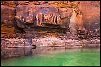 Redwall limestone and green waters, Colorado River. Grand Canyon National Park, Arizona, USA.