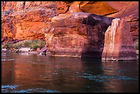 Red rocks and reflections in Colorado River. Grand Canyon National Park ( color)