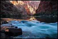 Rapids and reflections, early morning, Marble Canyon. Grand Canyon National Park ( color)