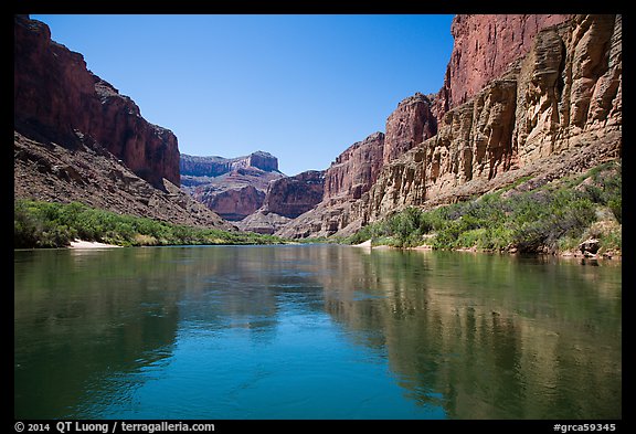 Cliffs and reflections, Marble Canyon. Grand Canyon National Park (color)