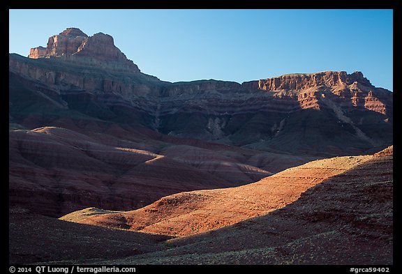 Buttes and mesas, late afternoon. Grand Canyon National Park, Arizona, USA.