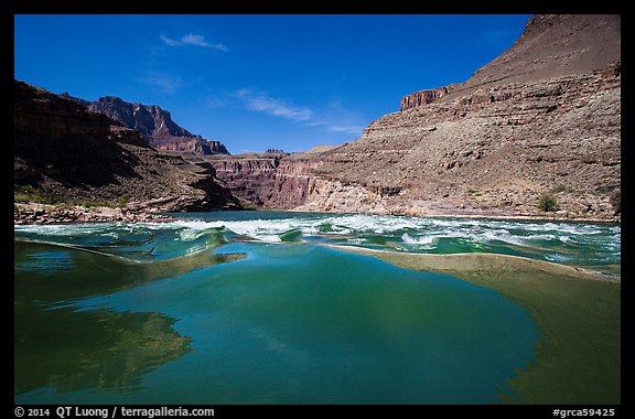 Current preceding rapids. Grand Canyon National Park, Arizona, USA.