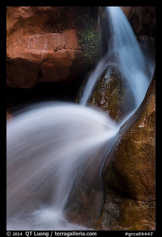 Clear Creek Falls detail. Grand Canyon National Park (color)