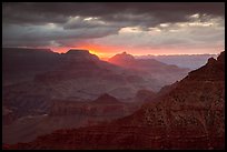 Stormy sunrise. Grand Canyon National Park ( color)