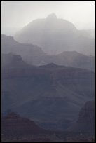 Backlit canyon ridges. Grand Canyon National Park ( color)