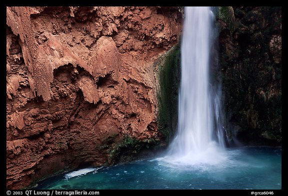 Pool and base of Mooney falls. Grand Canyon National Park, Arizona, USA.