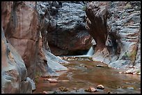 The clear water of Shinumo Creek flows through polished schist narrows. Grand Canyon National Park ( color)