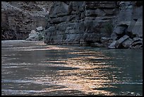 Evening light dances across the surface of the Colorado River. Grand Canyon National Park ( color)