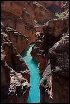 Havasu Creek flows in a narrow gorge. Grand Canyon National Park ( color)