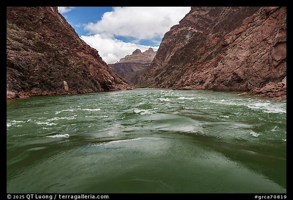 Strong current churns through the Inner Gorge. Grand Canyon National Park (color)