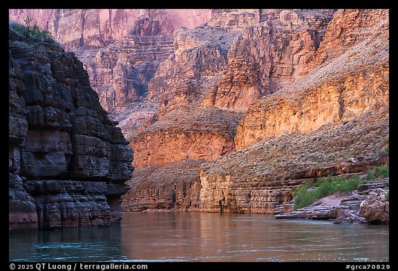 High ledges above the river corridor. Grand Canyon National Park (color)