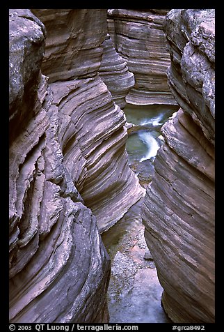 Slot Canyon carved by Deer Creek. Grand Canyon National Park (color)