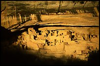 Cliff Palace, largest Anasazi cliff dwelling, afternoon. Mesa Verde National Park ( color)