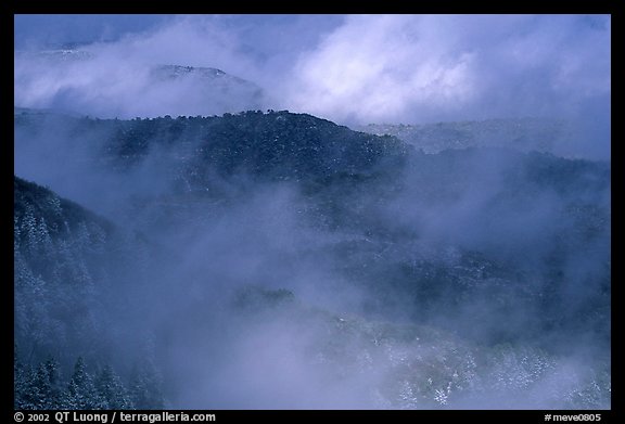 Winter storm clears on North Rim at Park Point, morning. Mesa Verde National Park (color)