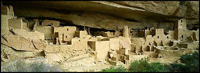 Cliff Palace, largest cliff dwelling in North America. Mesa Verde National Park (Panoramic color)