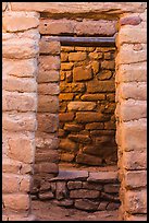 Aligned doors, Far View House. Mesa Verde National Park, Colorado, USA. (color)