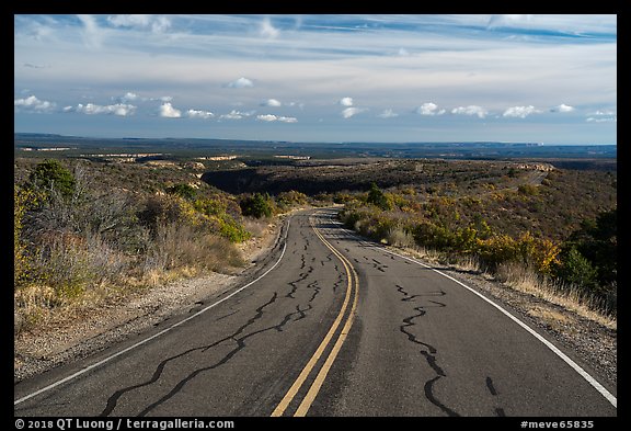 Wetherill Mesa Road. Mesa Verde National Park, Colorado, USA.