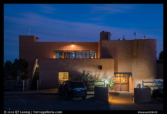 Far View Lodge at night. Mesa Verde National Park, Colorado, USA.
