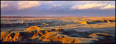 Evening on Painted Desert. Petrified Forest National Park (Panoramic color)