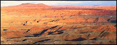 Ridges of Painted Desert. Petrified Forest National Park (Panoramic color)