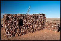 Agate House built with petrified wood. Petrified Forest National Park ( color)