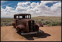 1932 Studebaker on historic Route 66. Petrified Forest National Park ( color)