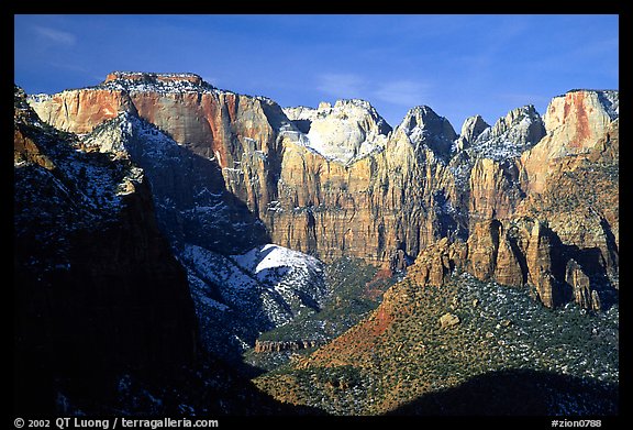 Streaked wall, morning. Zion National Park (color)