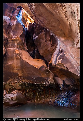 Fairy Glen and alcove, Pine Creek Canyon. Zion National Park (color)