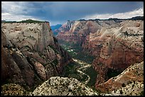 Approaching storm over Zion Canyon from East Rim. Zion National Park ( color)