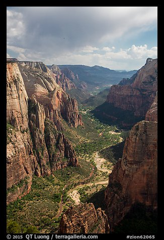 Zion Canyon from above. Zion National Park (color)