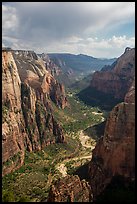 Zion Canyon from above. Zion National Park ( color)