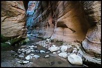 White boulders, Orderville Canyon. Zion National Park ( color)