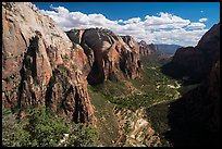 Zion Canyon from Angels Landing, afternoon. Zion National Park ( color)