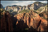 End of Zion Canyon seen from Angels Landing. Zion National Park ( color)