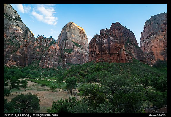 Great White Throne and Organ at sunset. Zion National Park (color)