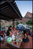 Gourmet dinner at Watchman Campground. Zion National Park ( color)