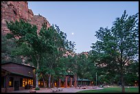 Zion Lodge at dusk. Zion National Park ( color)