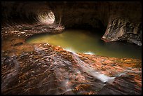 Clear stream flowing, the Subway. Zion National Park ( color)
