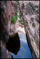 Pool from above, Behunin Canyon. Zion National Park ( color)