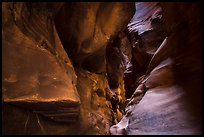 Sculptured slot canyon walls, Pine Creek Canyon. Zion National Park ( color)