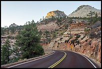 Carmel-Zion Road on Zion Plateau. Zion National Park ( color)